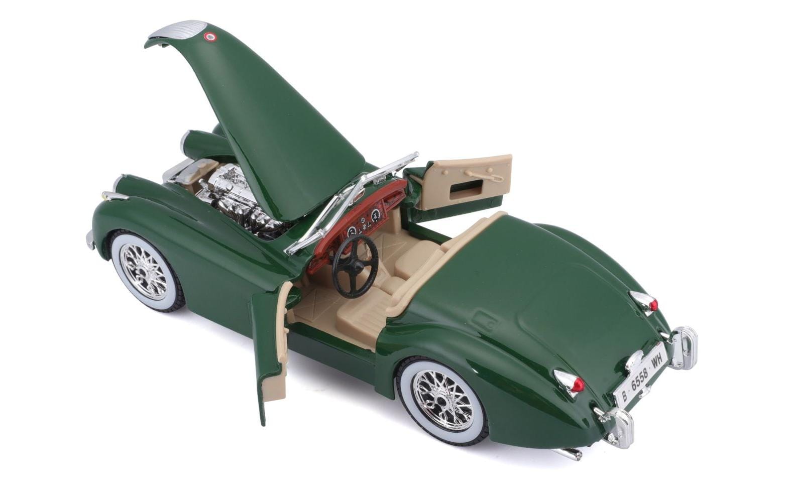 Jaguar XK 120 Roadster 1951 Grün 1:24Sammlermodell im Massstab 1:24