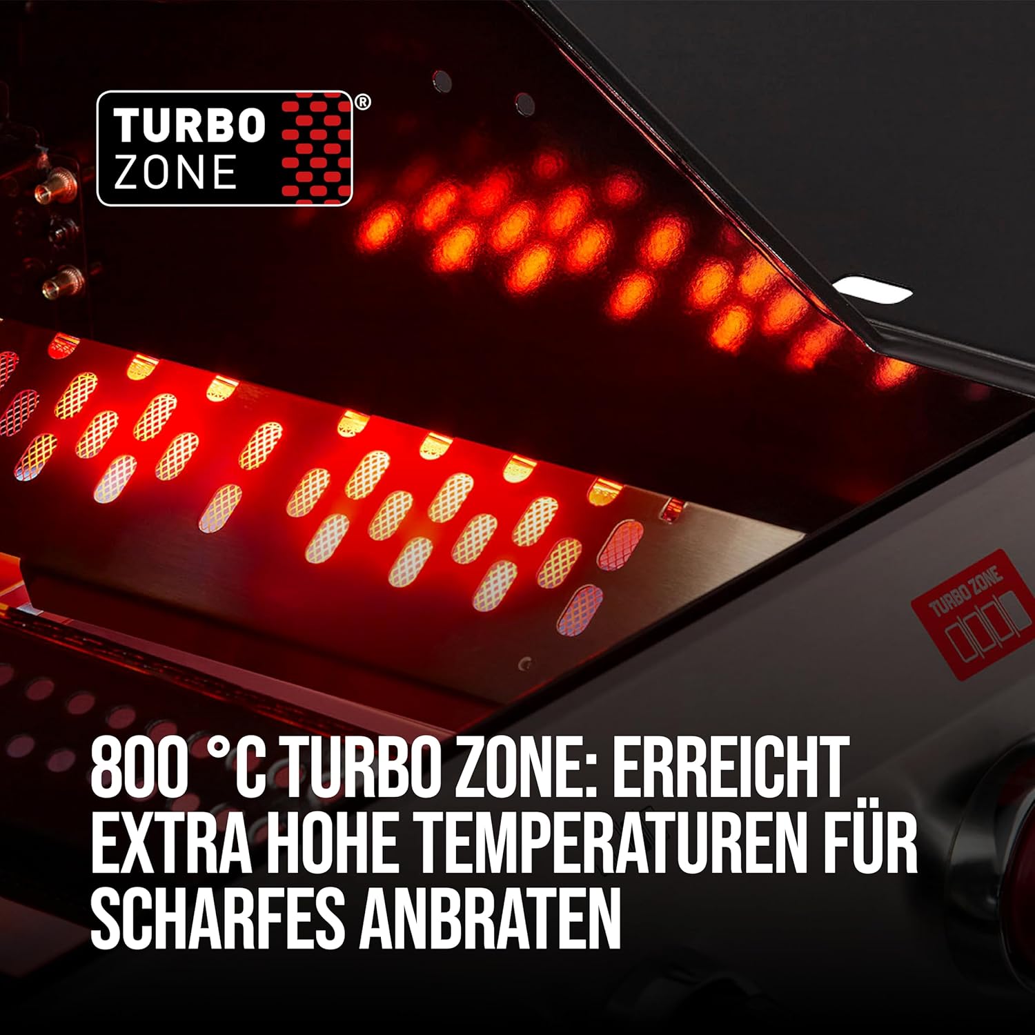 Enders® Gasgrill Chicago Next 4 R Turbo, 4-Edelstahlbrenner, doppelwandige Garhaube, abklappbare Seitenablage, 13 kW, Switch Grid™, 800° Turbo Zone™ #89366