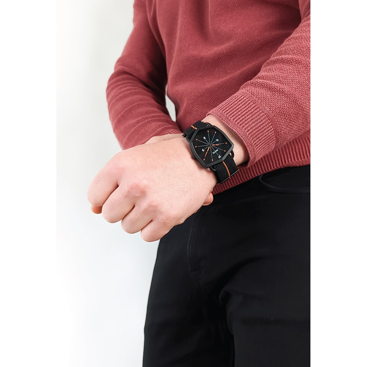 Black Reverso - Nato Nylon Noir/Orange
