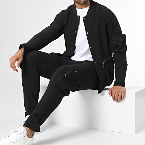 Ensemble Veste Et Pantalon Cargo Noir