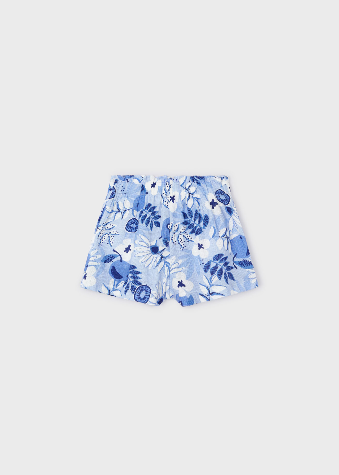 Calções estampados para meninas, cor índigo