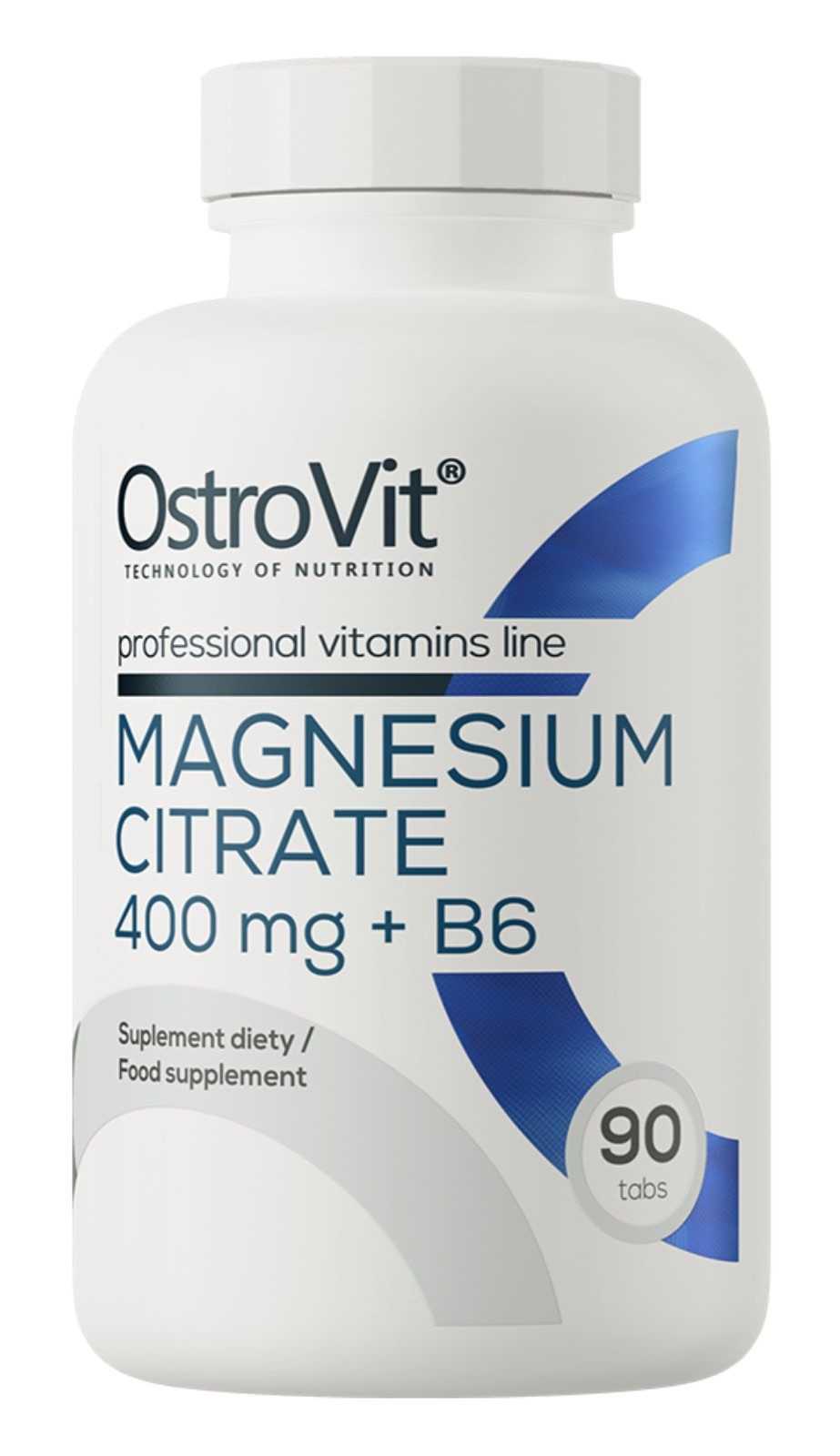 OstroVit Citrato de Magnésio 400 mg + B6 90 comprimidos