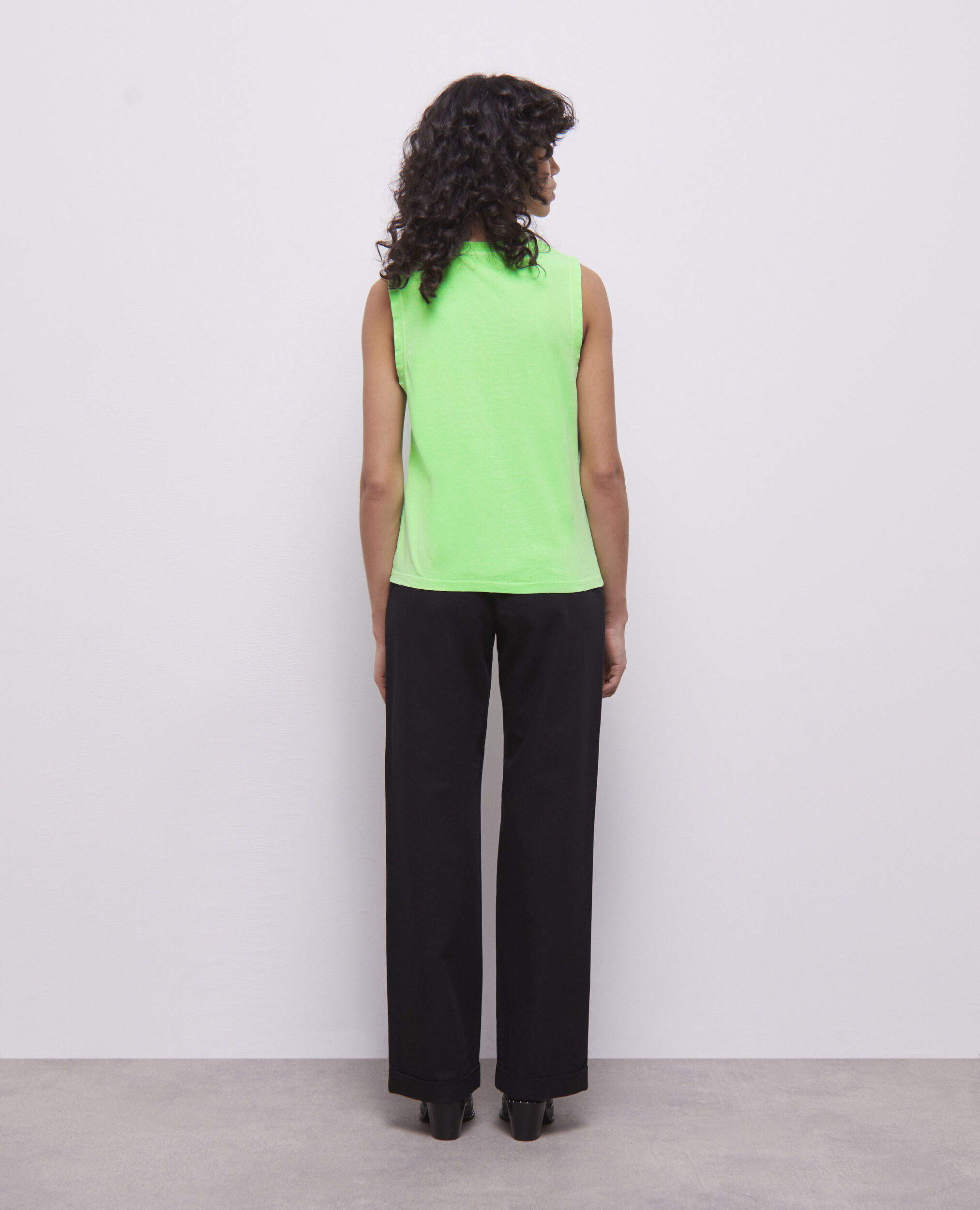 T-shirt vert fluo avec logo