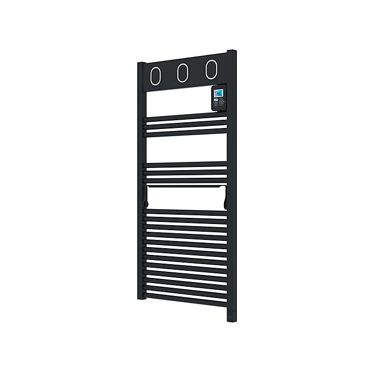 Sèche-serviettes électrique à inertie fluide Sauter Marapi anthracite 500W