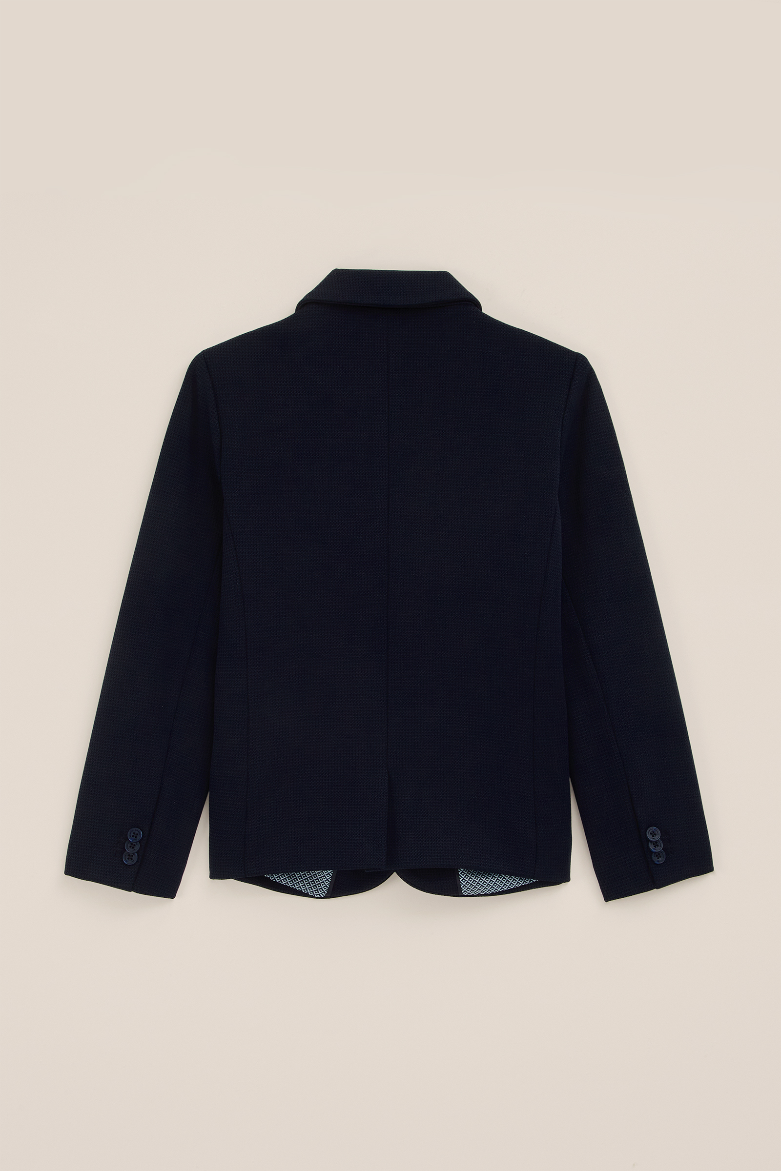 Jongens slim fit  blazer met structuur WE Fashion Donkerblauw