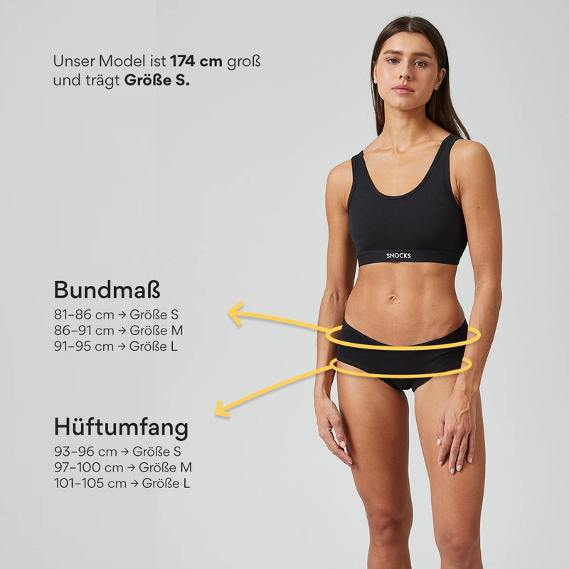 Hipster Panties aus Bio-Baumwolle Mix (Weiß/Hellgrau/Schwarz)