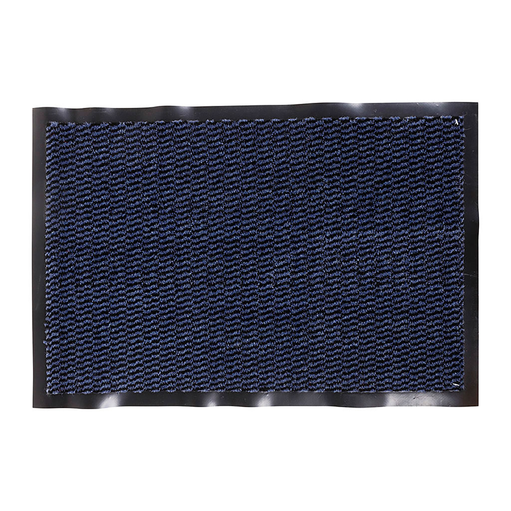 Tapis d'intérieur anti-poussière et absorbant bleu 40x60cm