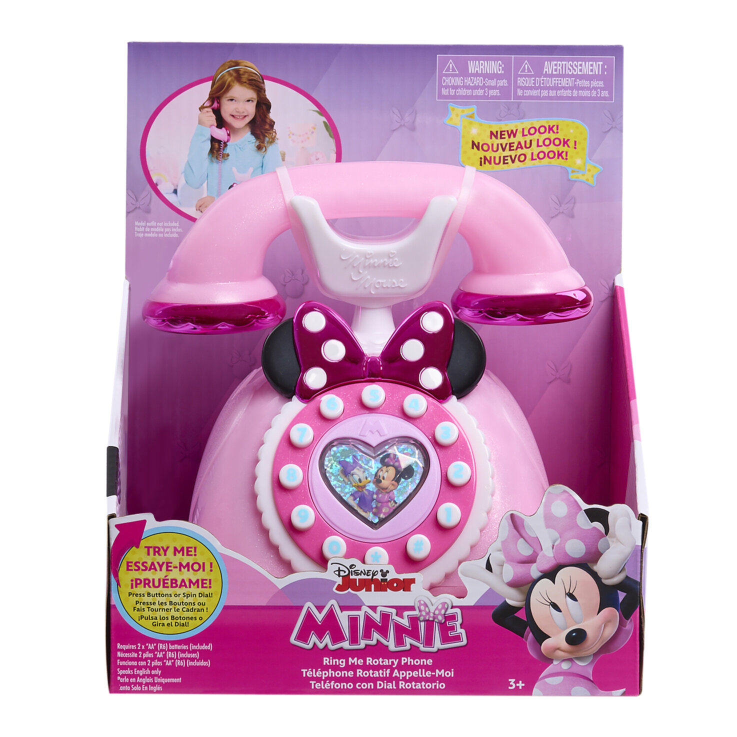 Disney Junior Minnie Mouse Telefon mit Wählscheibe und Licht- und Soundeffekten