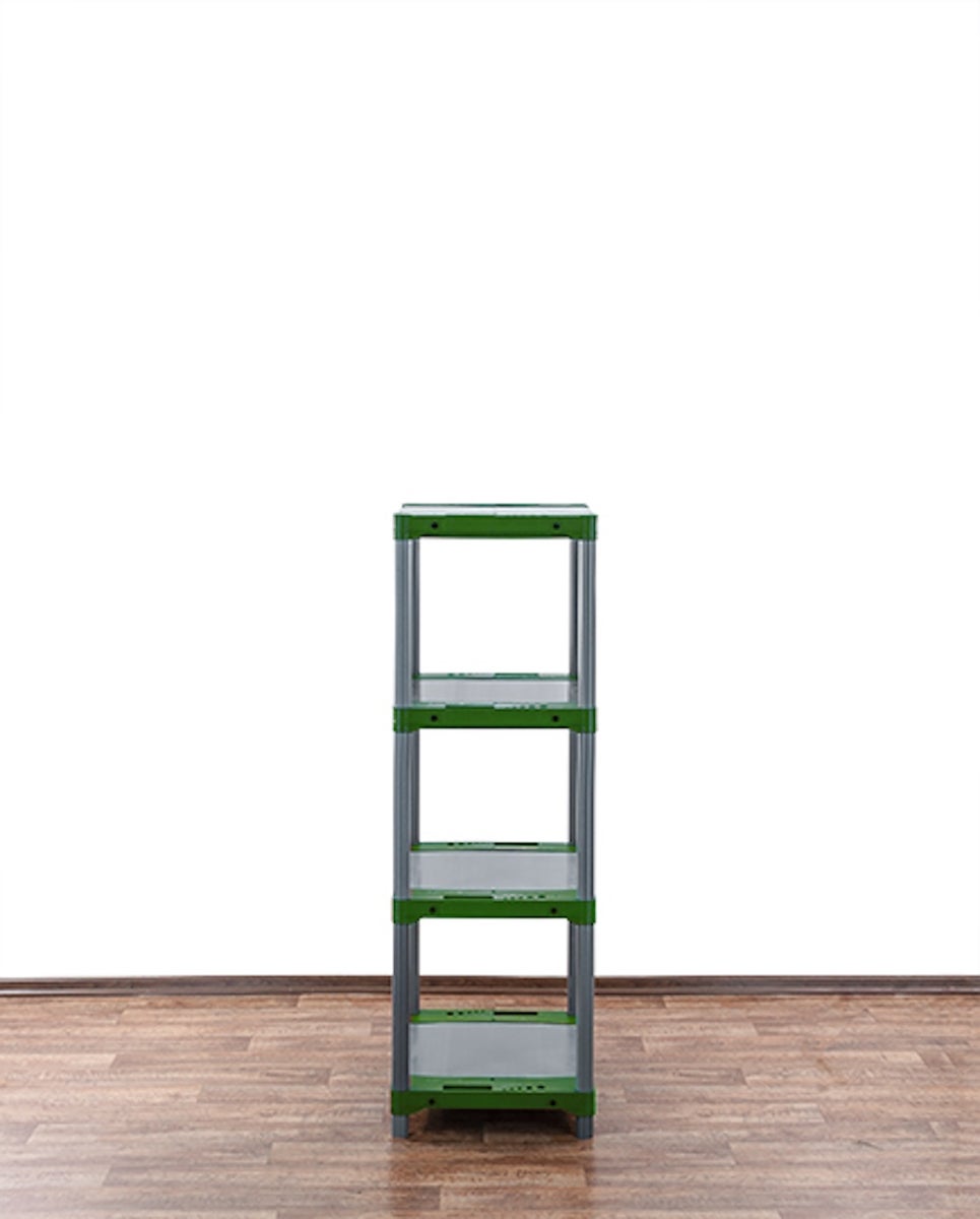 PROREGAL Plastic Plank Big Grey Bear Laag HxBxD 138 x 70 x 46 cm Plank Draagvermogen 160 kg Grijs/Groen