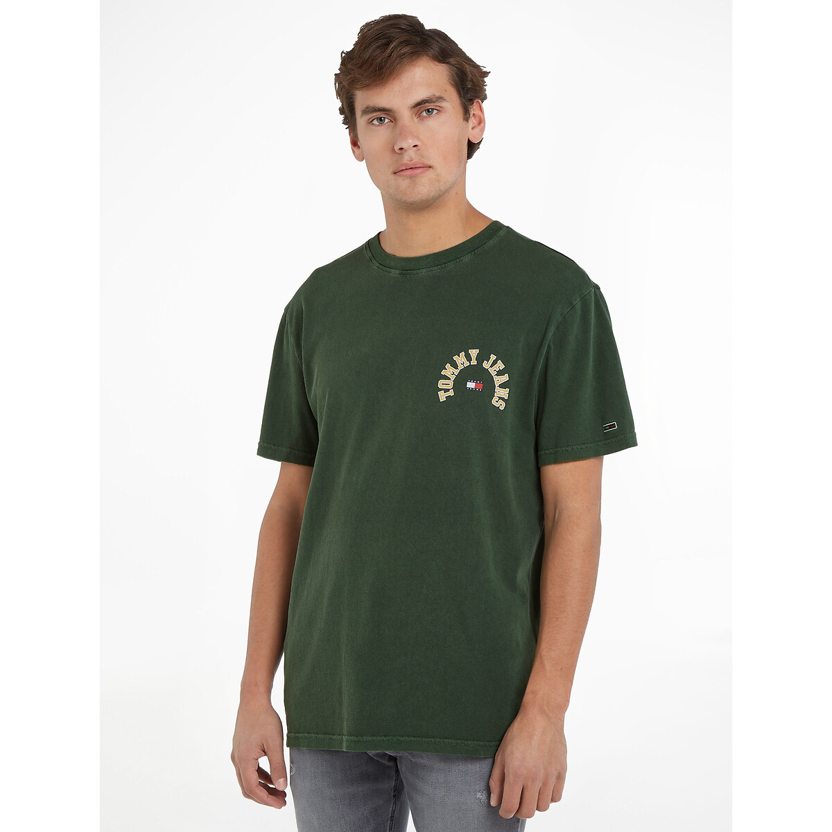 TOMMY JEANS<br>Camiseta com gola redonda e mangas curtas