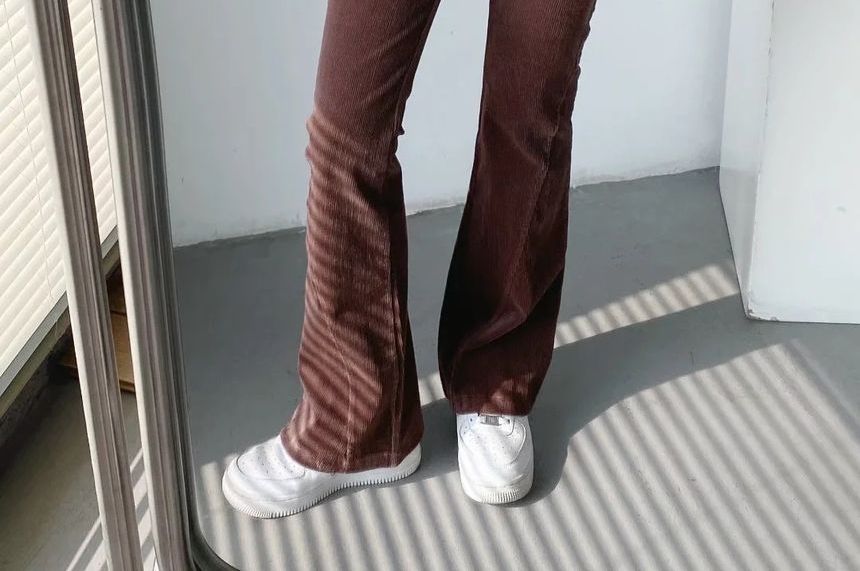Flotto - Corduroy Boot-Cut Broek met Hoge Taille