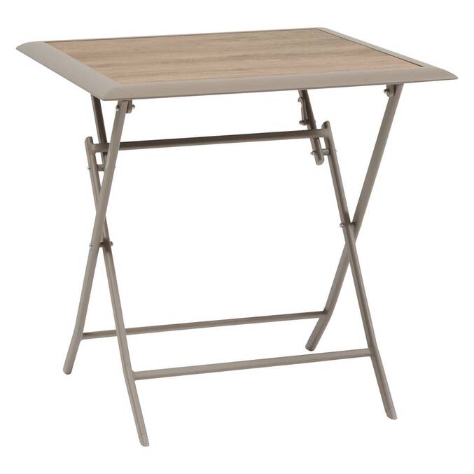 Table de jardin pliante carréee AZUA Truffe / Café