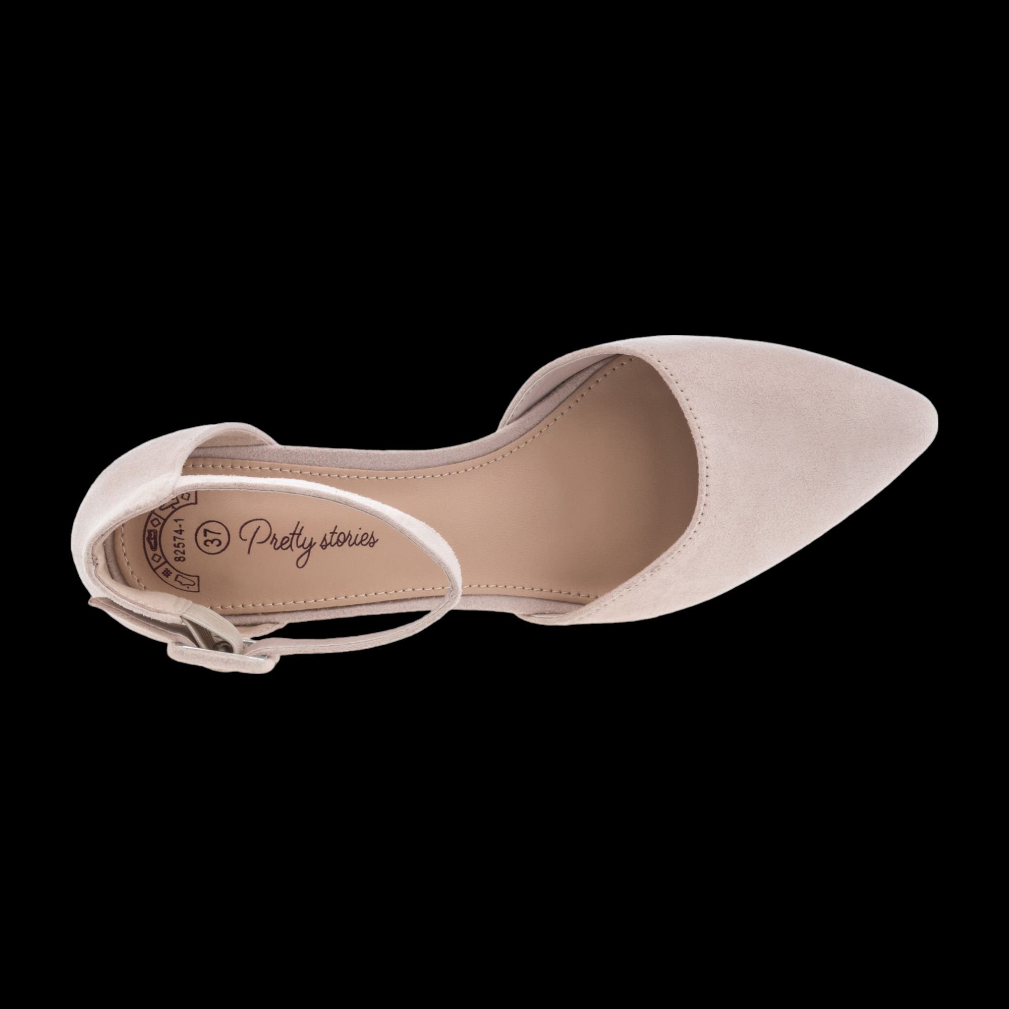 Escarpins quartiers ouverts à talon Femme beige