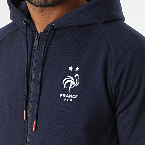 Sweat Zippé Capuche F23019 Bleu Marine