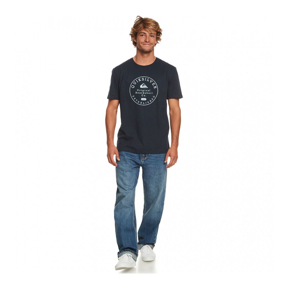 Quiksilver CIRCLE TRIM - Tee-shirt Homme navy blazer