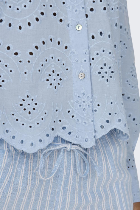 Only blauwe dames blouse