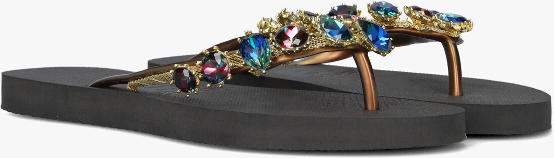 UZURII zwarte uzurii teenslippers alexia