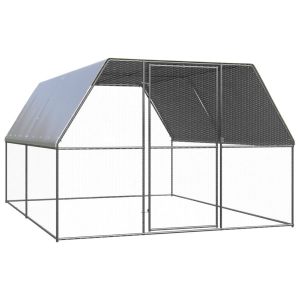 Galinheiro de Exterior 3x4x2 M Aço Galvanizado - 3154376 - 3154376