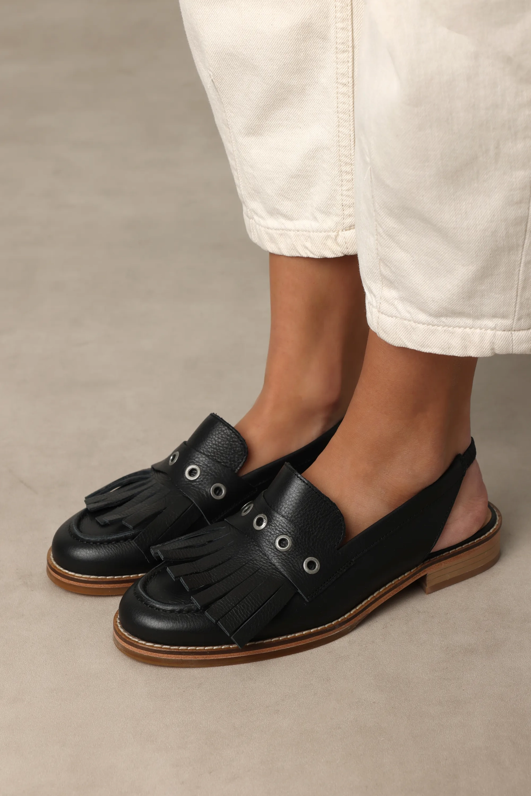 FES SLINGBACK Leather Black