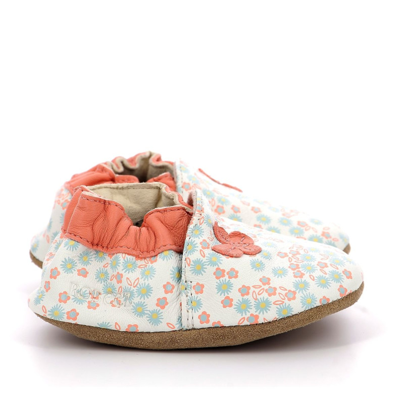 Robeez Robeez Chaussons Daisy Summer Blanc Imprime