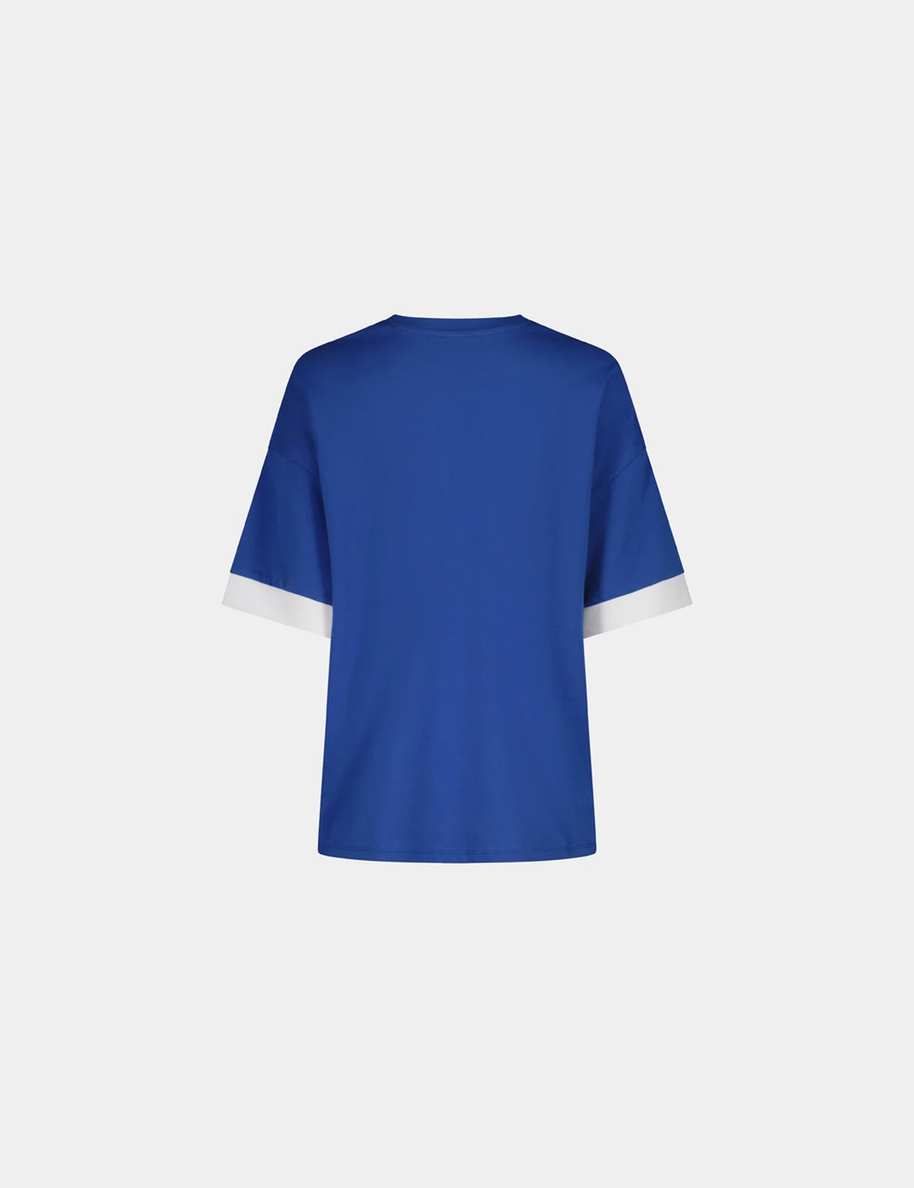 T-shirt oversize à message brodé bleu électrique