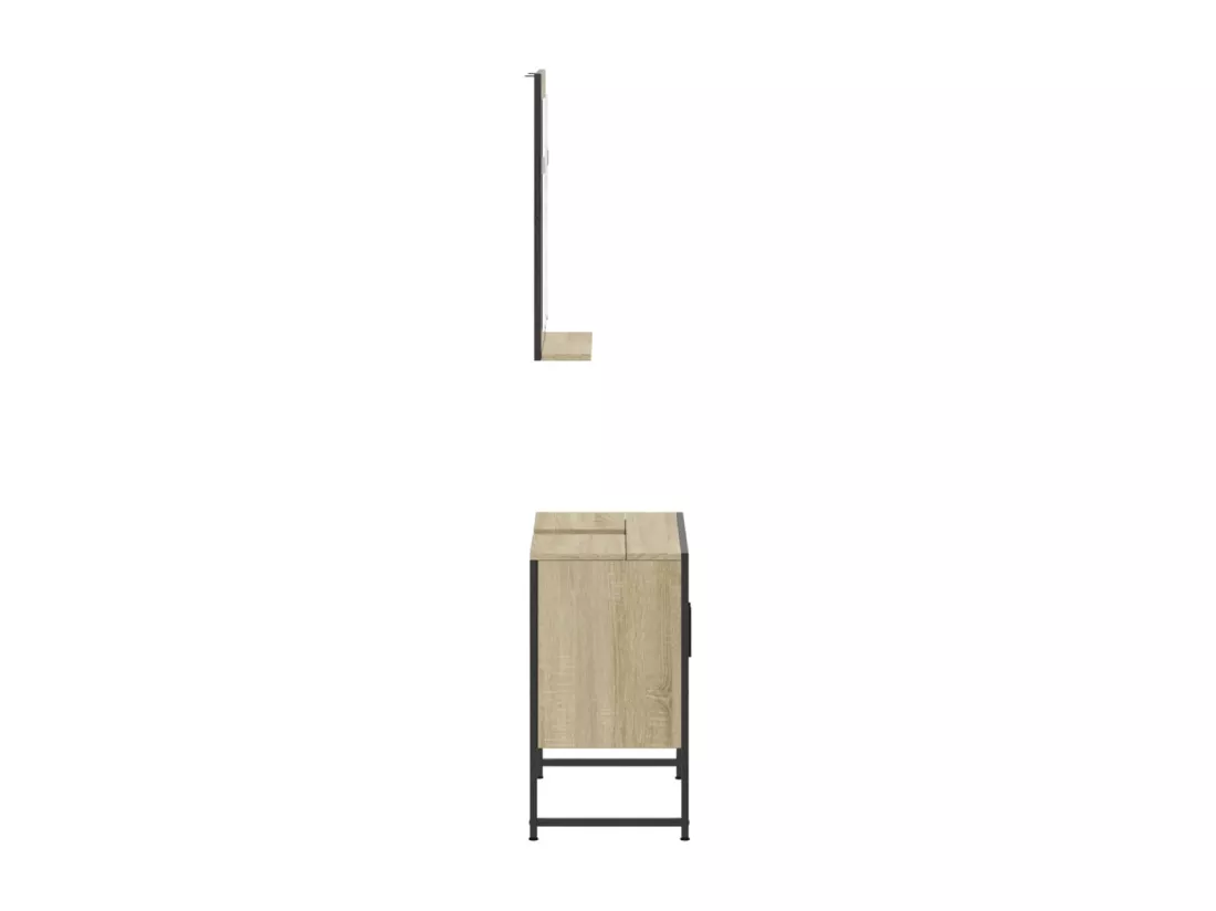 Ensemble d'armoires de salle de bain 2 pcs chêne sonoma