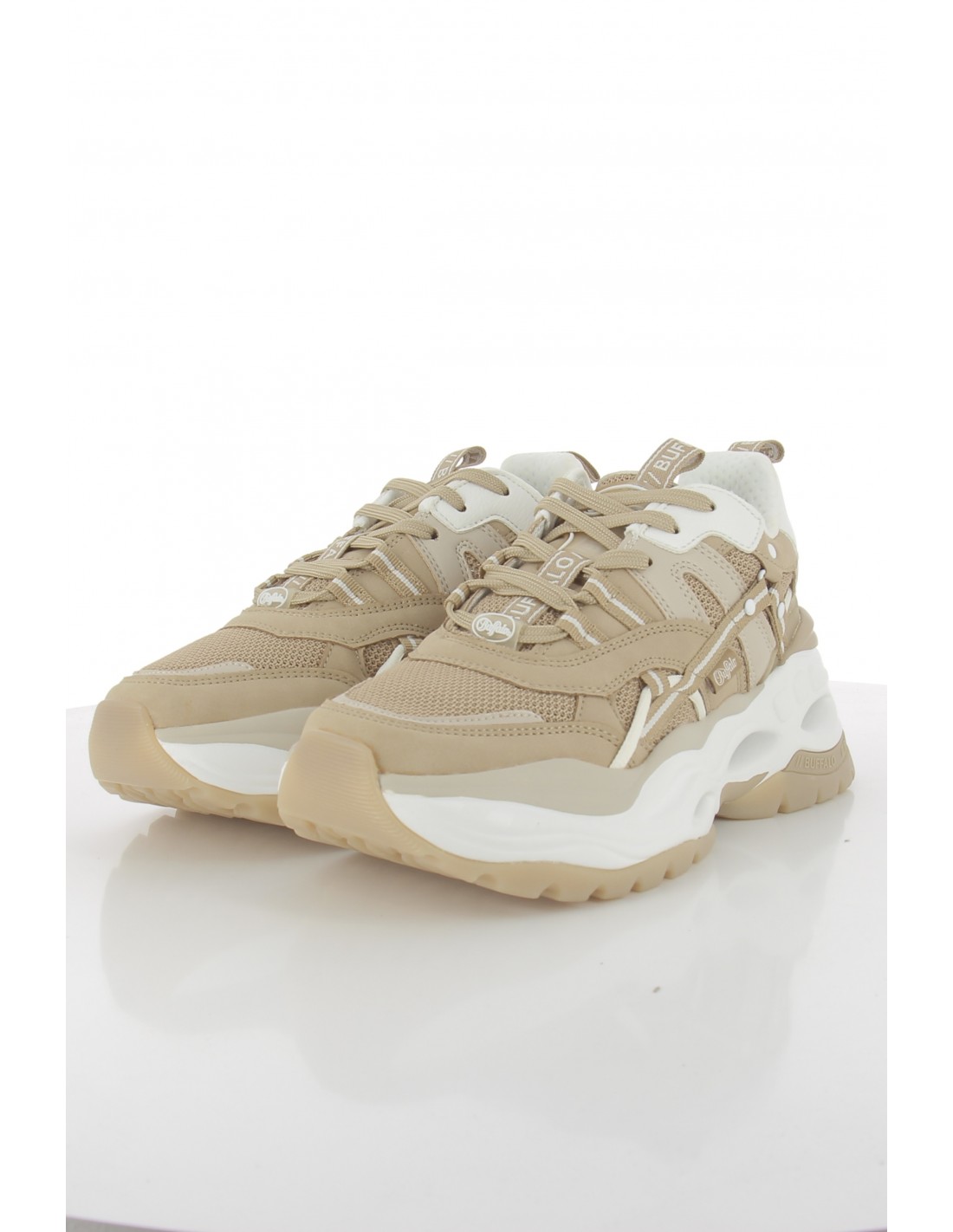 buffalo Baskets compensées Femme triplet hollow Beige