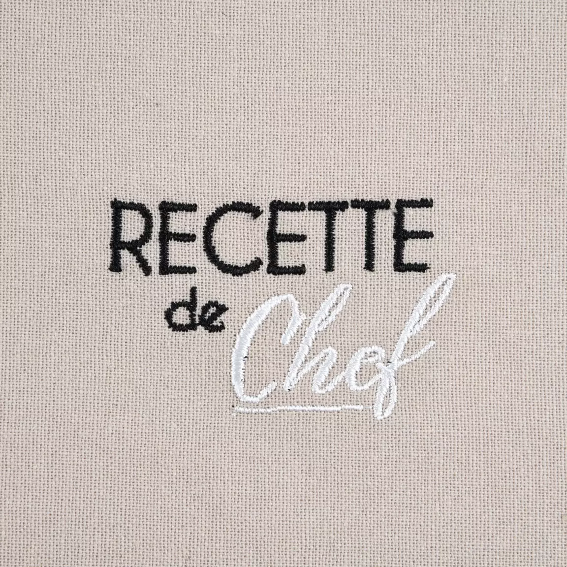 Lot de 2 serviettes coton (40 x 40 cm) Duo Beiges