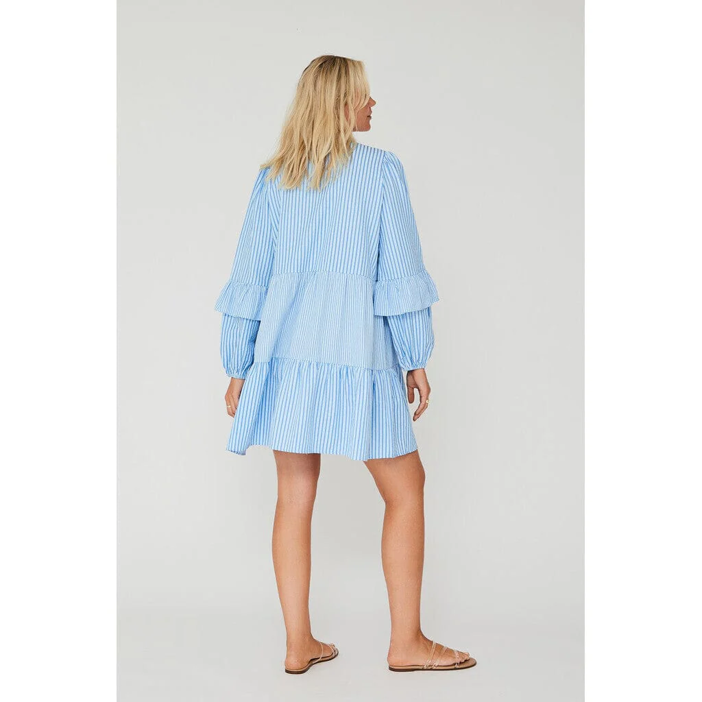 A-View Karin Dress 112 blue white stribe