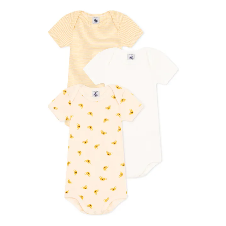 Petit Bateau Lot 3 Bodies Koala | Beige