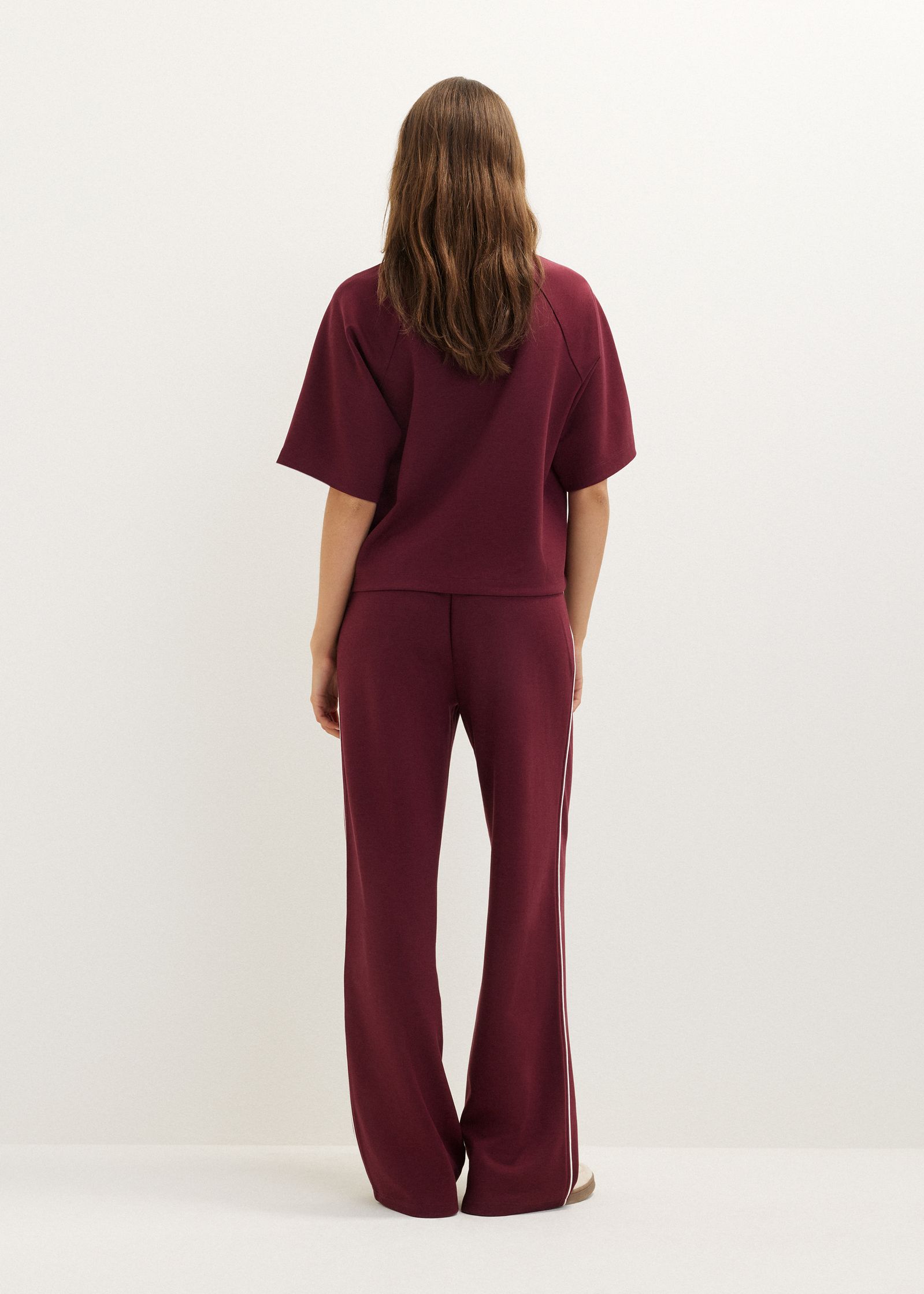Wijde broek met bies