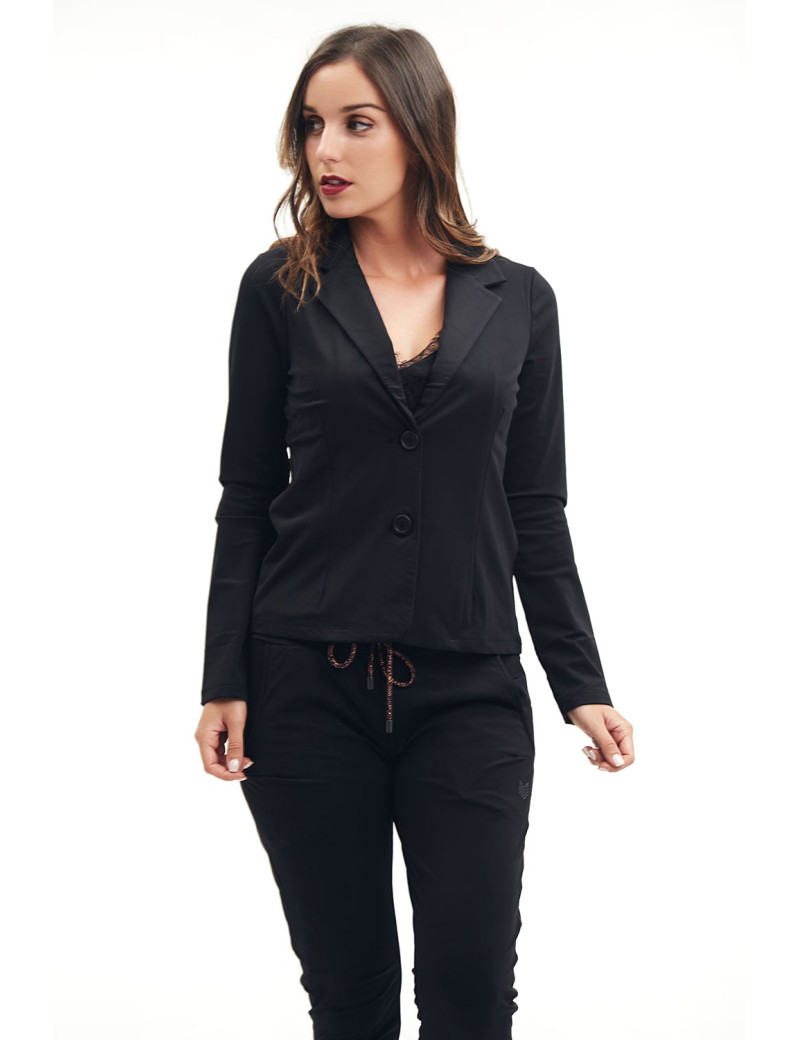 HBT BLAZER NOIR SURJET LUREX CUIVRE SHIRLEY