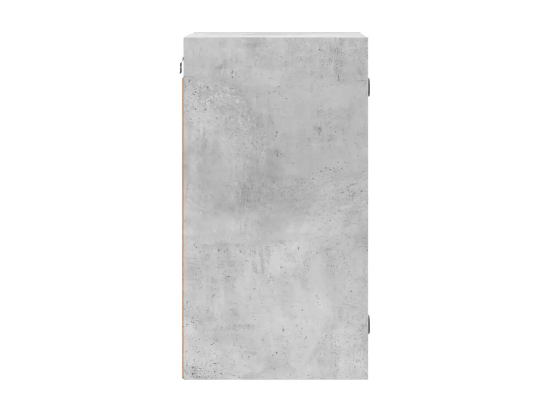 Armoire murale avec portes en verre gris béton 35x37x68,5 cm