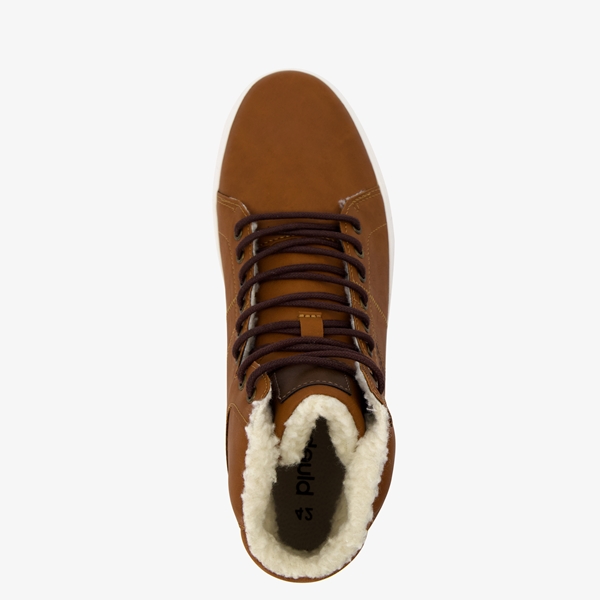 Blue Box hoge heren sneakers cognac