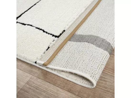 Tapis salon BRINKI 120x170 cm Noir - Tapis Chambre doux et soyeux
