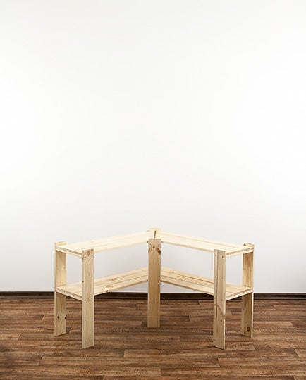PROREGAL Hoekplank Woodland HxBxD 64 x 85 x 30 cm Plankbelasting 120 kg 2 planken Grenenhout Naturel