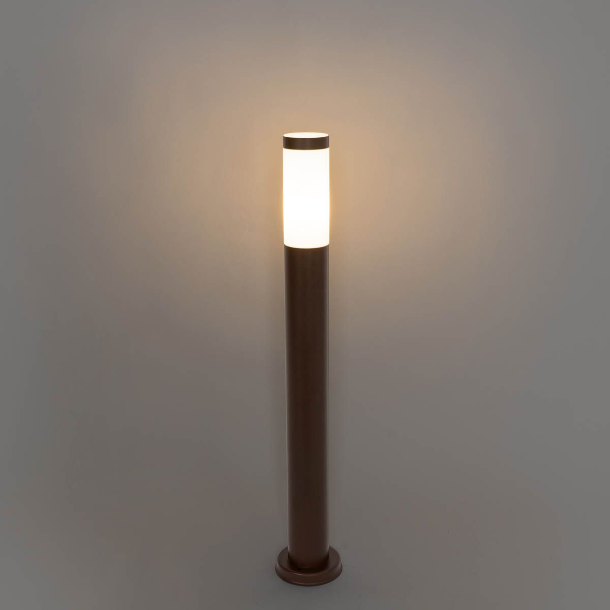Buitenlamp paal roestbruin met opaal 80 cm IP44 - Rox