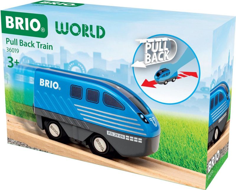 BRIO - 36019 - Pull Back Trein - Blauw - Speelgoed