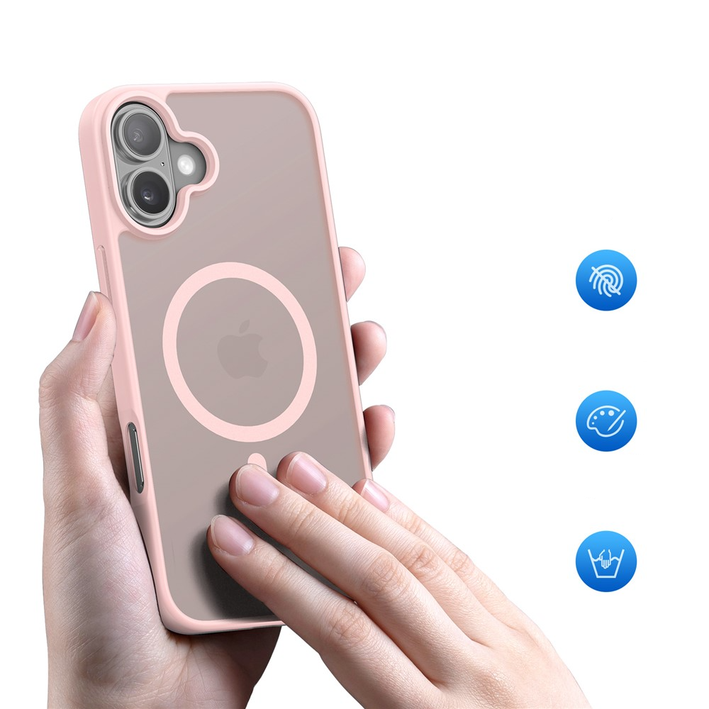 iPhone 17 MagSafe Hybrid Hardcase Hülle mit TPU Bumper - Rosa