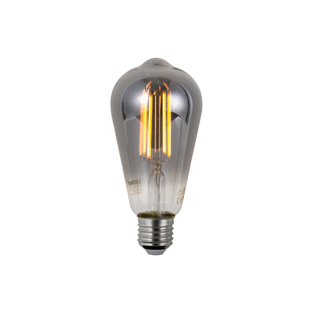 Set van 5 Smart E27 dimbare LED lampen ST64 smoke 4.9W 150 lm 1800K