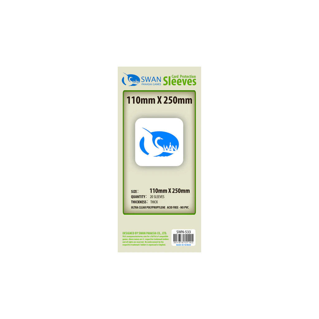 Swan Panasia - Card Sleeves Premium - 110x250mm - 20p
