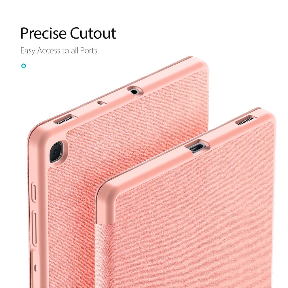 Samsung Galaxy Tab S6 Lite (2024/2022/2020) Tasche Smart Cover Hülle Stoff Design S-Pen Halterung - Rosa