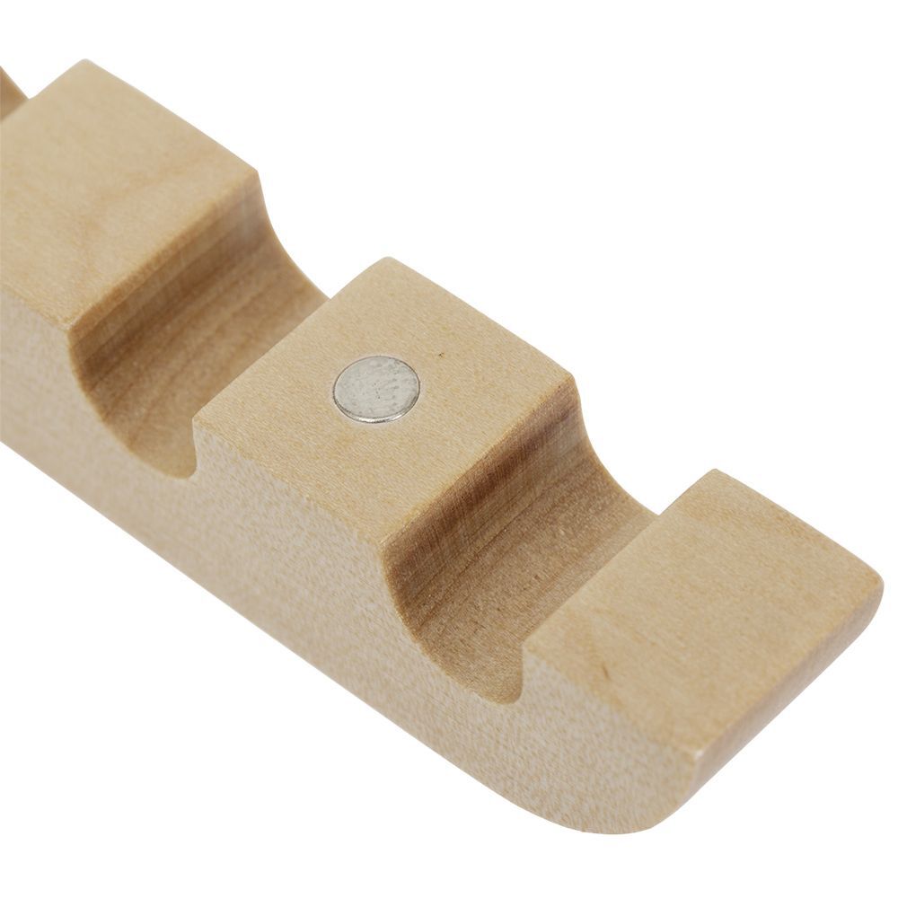 Patère rétractable métal et bois noir ou blanc L20xH20,5cm