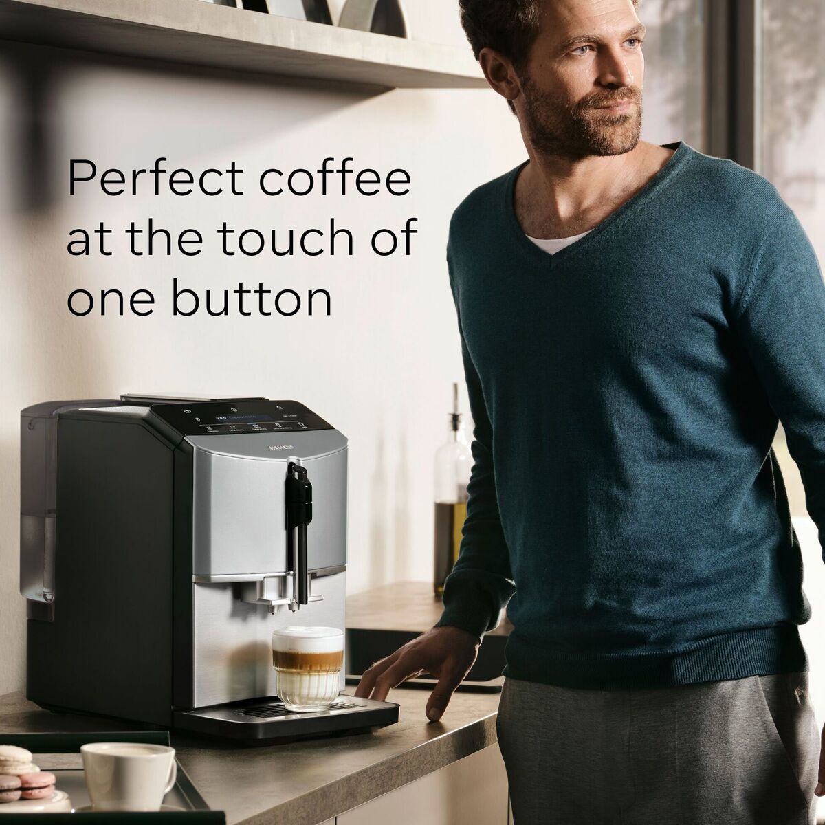 Automatisk kaffemaskin EQ300, rustfritt stål
