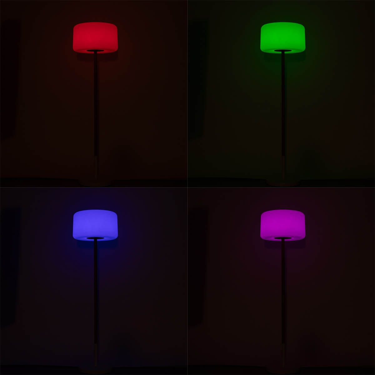 Buiten vloerlamp wit incl. LED dimbaar solar oplaadbaar IP65 - Chloe Plant