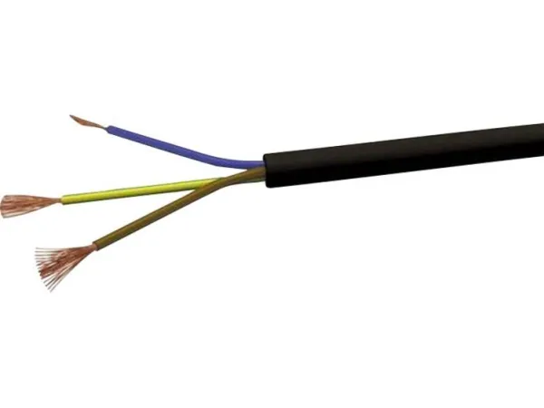 VOKA Kabelwerk H05VVF5X15 Slangekabel H05VV-F 5 x 1.5 mm² Sort 100 m