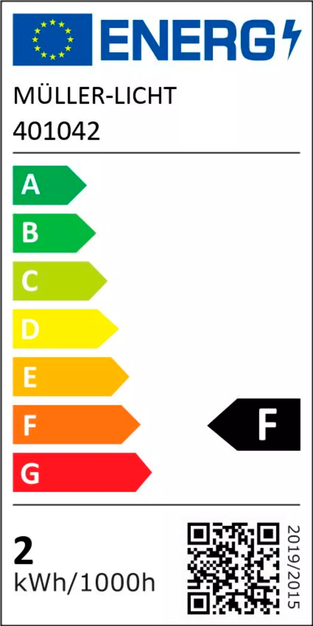 LED-Röhrenform E14/2,2 Watt/Energie F