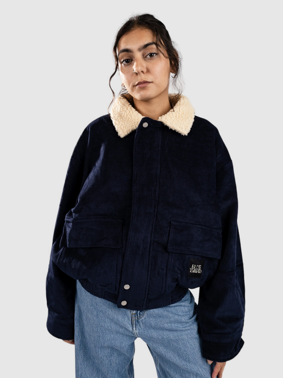 Blue Tomato Fat Cord Bomber Jacket blue depths