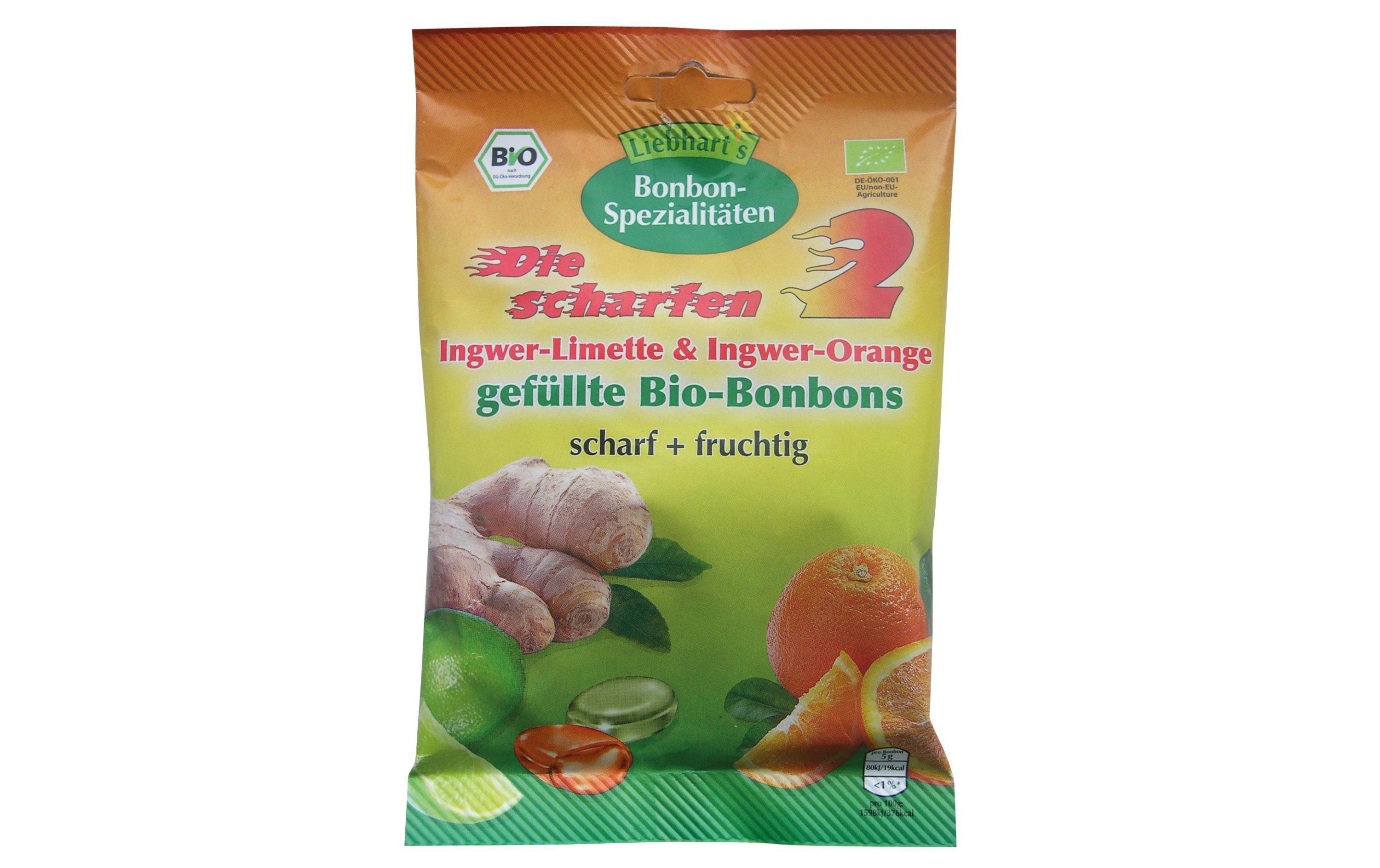 Bonbons Bio «Die scharfen Zwei» Beutel 100 gBio Bonbons Die scharfen Zwei
