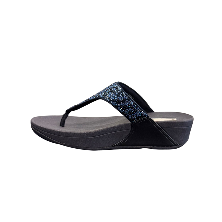 FitFlop Lulu Crystal Mix Toe-Post Midnight Navy JE3/399